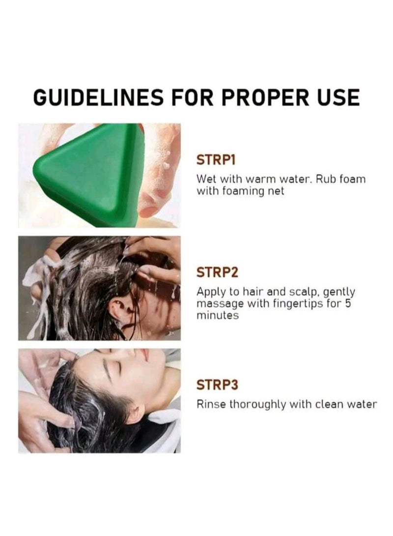 طبيعة صابون شامبو عشبي برائحة أوراق السرو عثمان، 120 غرام - Image 2